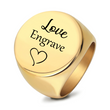 Spersonalizowany pierścionek - Grawerowany pierścionek ze zdjęciem - Pierścionek sygnet z imieniem dla mężczyzn i kobiet - Zaprojektuj własny pierścionek