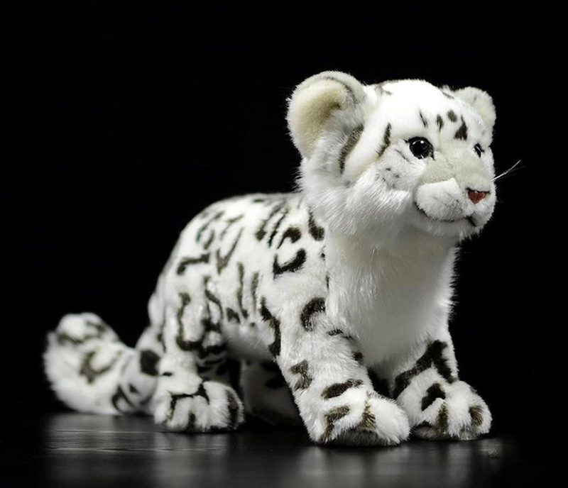 New Release!! LightningStore Cute Black and White Snow Leopard Doll Realistic Looking Stuffed Animal Plush Toys Plushie Children's Gifts Animals