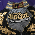 Muay Thai Shorts For Men And Women - Muay Thai Gears -Limited Edition Thai Boxing Shorts Gray Black Color