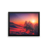 Sunset Snow Mountain Framed Photo Poster Wall Art Decoration Decor For Bedroom Living Room