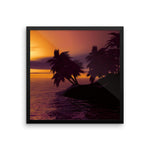 Sunset Trees Framed Photo Poster Wall Art Decoration Decor For Bedroom Living Room