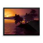 Sunset Trees Framed Photo Poster Wall Art Decoration Decor For Bedroom Living Room