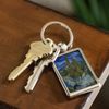 Van Gogh Classic Art Painting Keychain - Forest Tree Nature Keychain - Van Gogh Gift
