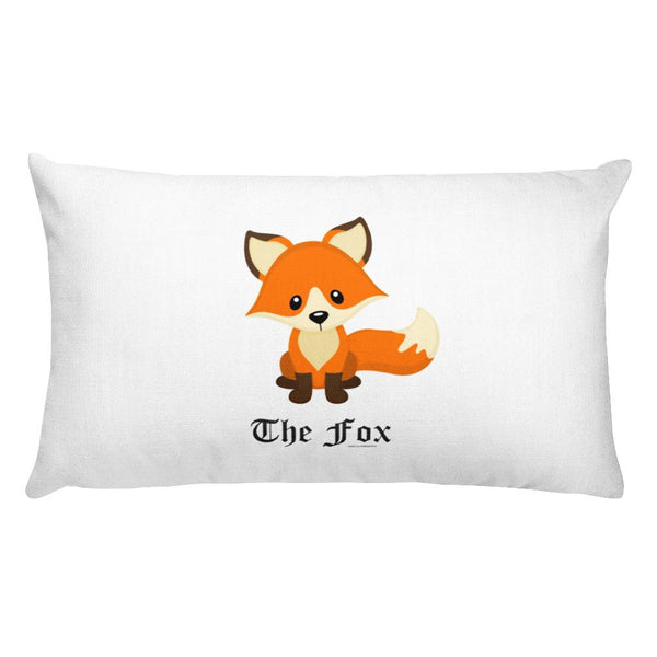 The Cute Adorable Red Fox White Rectangular Pillow