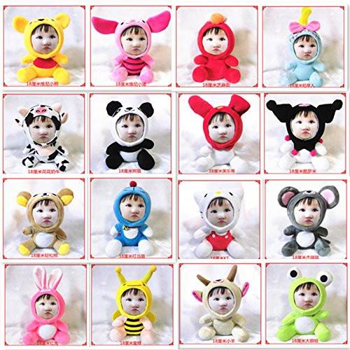 Toy - LightningStore 18cm Cute Customizable Photo Face DIY Monkey Pig Rabbit Snake Tiger Chicken Cow Jaguar Donkey Frog Bee Keychain Doll Realistic Looking Stuffed Animal Plush Toys Plushie Children's Gifts