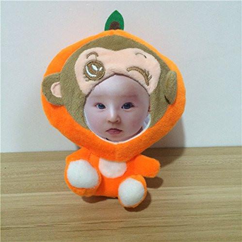 Toy - LightningStore 18cm Cute Customizable Photo Face DIY Monkey Pig Rabbit Snake Tiger Chicken Cow Jaguar Donkey Frog Bee Keychain Doll Realistic Looking Stuffed Animal Plush Toys Plushie Children's Gifts