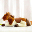 Toy - LightningStore Adorable Cute Baby Lying White And Brown Oreo Cookie And Cream Horse Pony Doll Realistic Looking Stuffed Animal Plush Toys Plushie Children's Gifts Animals