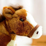 Toy - LightningStore Adorable Cute Baby Lying White And Brown Oreo Cookie And Cream Horse Pony Doll Realistic Looking Stuffed Animal Plush Toys Plushie Children's Gifts Animals