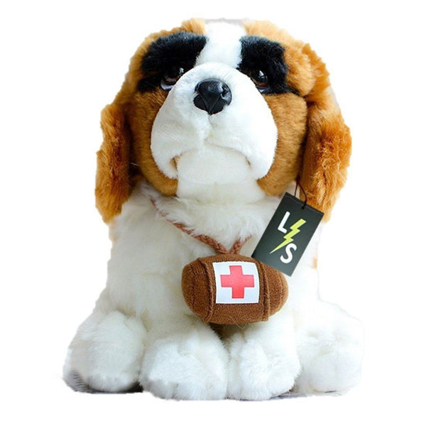 Toy - LightningStore Adorable Cute Baby Saint Bernard Doctor Nurse Cross Puppy Doll Realistic Looking Stuffed Animal Plush Toys Plushie Children's Gifts Animals