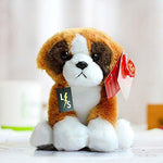 Toy - LightningStore Adorable Cute Baby Standing White And Brown Beagle Bull Dog Hybrid Doll Realistic Looking Stuffed Animal Plush Toys Plushie Children's Gifts Animals