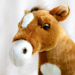 Toy - LightningStore Adorable Cute Baby Standing White And Brown Oreo Cookie And Cream Horse Pony Doll Realistic Looking Stuffed Animal Plush Toys Plushie Children's Gifts Animals