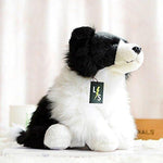 Toy - LightningStore Adorable Cute Black And White Border Collie Puppy Dog Doll Realistic Looking Stuffed Animal Plush Toys Plushie Children's Gifts Animals + Toy Organizer Bag Bundle