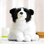 Toy - LightningStore Adorable Cute Black And White Border Collie Puppy Dog Doll Realistic Looking Stuffed Animal Plush Toys Plushie Children's Gifts Animals + Toy Organizer Bag Bundle