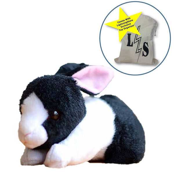 Toy - LightningStore Adorable Cute Black And White Oreo Cookie And Cream Rabbit Rabit Bunny Doll Realistic Looking Stuffed Animal Plush Toys Plushie Children's Gifts Animals + Toy Organizer Bag Bundle