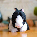 Toy - LightningStore Adorable Cute Black And White Oreo Cookie And Cream Rabbit Rabit Bunny Doll Realistic Looking Stuffed Animal Plush Toys Plushie Children's Gifts Animals + Toy Organizer Bag Bundle