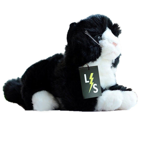 Toy - LightningStore Adorable Cute Black Baby Cat Kitten Doll Realistic Looking Stuffed Animal Plush Toys Plushie Children's Gifts Animals