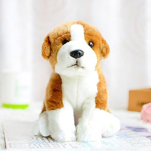 Puppy Realistic Stuffed Beagle LightningStore Adorable Cute Brown