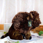 Toy - LightningStore Adorable Cute Brown Bison Yak Bull Mixed Hybrid Doll Realistic Looking Stuffed Animal Plush Toys Plushie Children's Gifts Animals