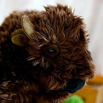 Toy - LightningStore Adorable Cute Brown Bison Yak Bull Mixed Hybrid Doll Realistic Looking Stuffed Animal Plush Toys Plushie Children's Gifts Animals