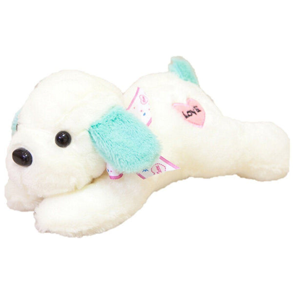 Toy - LightningStore Adorable Cute Colorful Blue Pink Brown Ear Love White Dog Puppy Doll Realistic Looking Stuffed Animal Plush Toys Plushie Children's Gifts Animals