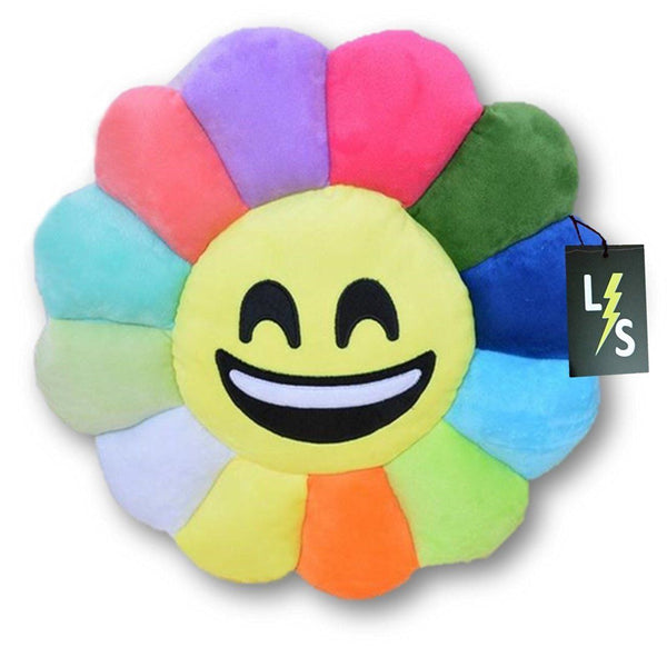 Toy - LightningStore Adorable Cute Colorful Rainbow Red Orange Yellow Blue Green Purple Big Mouth Smile Emotion Sunflower Doll Pillow Cushion Realistic Looking Plush Toys Plushie Children's Gifts Animals