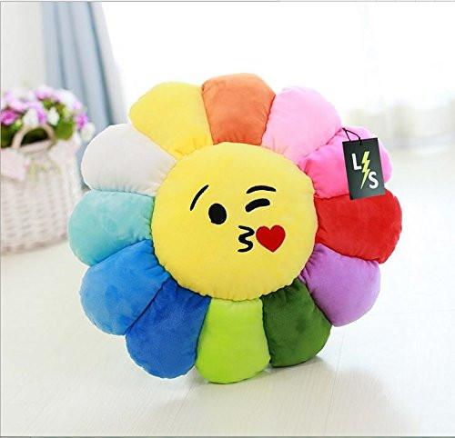 Toy - LightningStore Adorable Cute Colorful Rainbow Red Orange Yellow Blue Green Purple Big Mouth Smile Emotion Sunflower Doll Pillow Cushion Realistic Looking Plush Toys Plushie Children's Gifts Animals