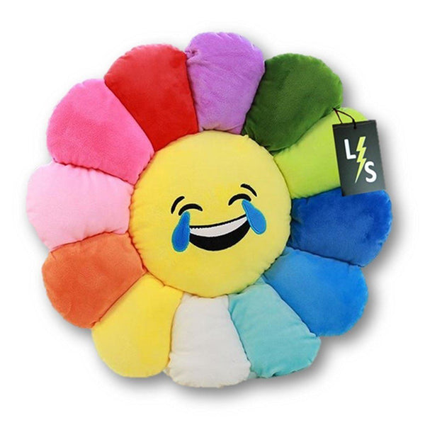Toy - LightningStore Adorable Cute Colorful Rainbow Red Orange Yellow Blue Green Purple Crying Laughing Emotion Sunflower Doll Pillow Cushion Realistic Looking Plush Toys Plushie Children's Gifts Animals