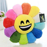 Toy - LightningStore Adorable Cute Colorful Rainbow Red Orange Yellow Blue Green Purple Dizzy Eye Emotion Sunflower Doll Pillow Cushion Realistic Looking Plush Toys Plushie Children's Gifts Animals