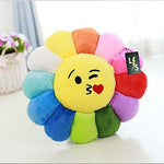 Toy - LightningStore Adorable Cute Colorful Rainbow Red Orange Yellow Blue Green Purple Dizzy Eye Emotion Sunflower Doll Pillow Cushion Realistic Looking Plush Toys Plushie Children's Gifts Animals