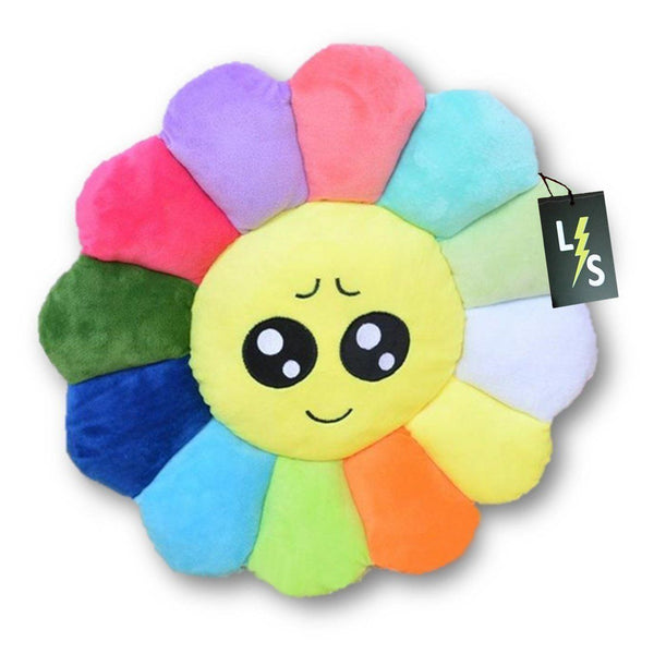 Toy - LightningStore Adorable Cute Colorful Rainbow Red Orange Yellow Blue Green Purple Innocent Big Eye Emotion Sunflower Doll Pillow Cushion Realistic Looking Plush Toys Plushie Children's Gifts Animals