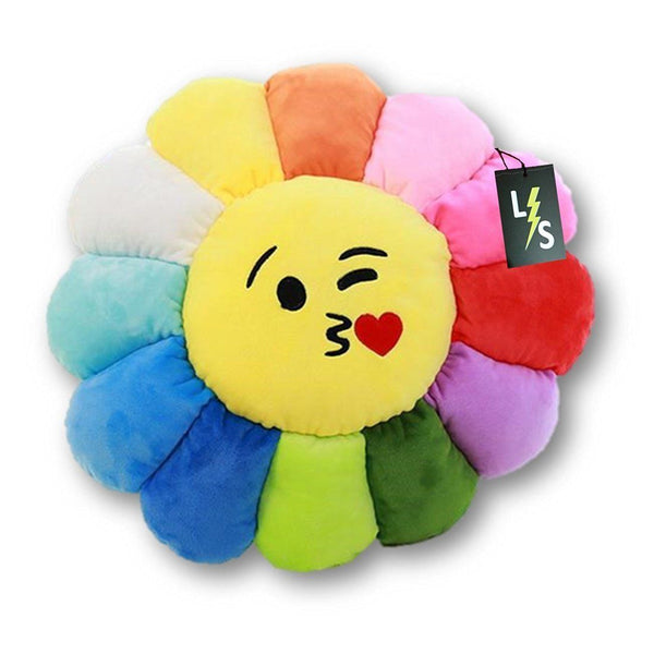 Toy - LightningStore Adorable Cute Colorful Rainbow Red Orange Yellow Blue Green Purple Kiss Emotion Sunflower Doll Pillow Cushion Realistic Looking Plush Toys Plushie Children's Gifts Animals