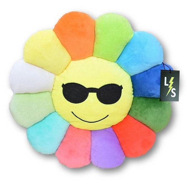 Toy - LightningStore Adorable Cute Colorful Rainbow Red Orange Yellow Blue Green Purple Laughing Emotion Sunflower Doll Pillow Cushion Realistic Looking Plush Toys Plushie Children's Gifts Animals