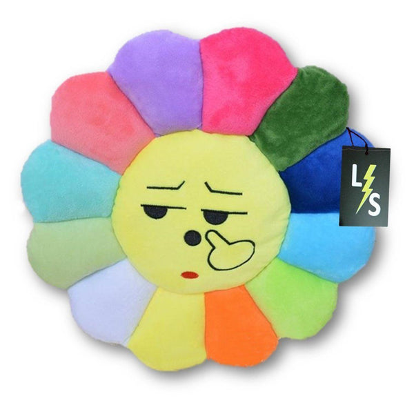 Toy - LightningStore Adorable Cute Colorful Rainbow Red Orange Yellow Blue Green Purple Sigh Emotion Sunflower Doll Pillow Cushion Realistic Looking Plush Toys Plushie Children's Gifts Animals