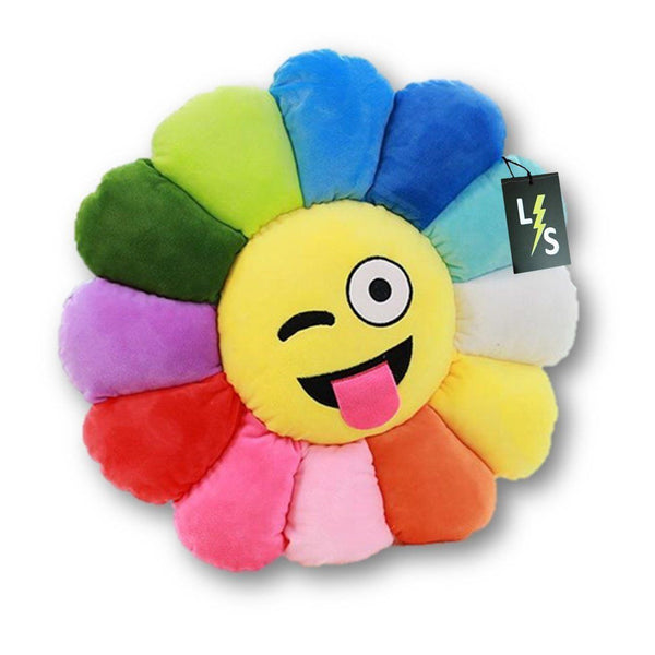 Toy - LightningStore Adorable Cute Colorful Rainbow Red Orange Yellow Blue Green Purple Tongue Taunt Emotion Sunflower Doll Pillow Cushion Realistic Looking Plush Toys Plushie Children's Gifts Animals
