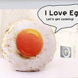 Toy - LightningStore Adorable Cute Egg Pillow Cushion Stuffed Animal Doll Realistic Looking Plush Toys Plushie Children's Gifts Animals + Toy Organizer Bag Bundle