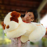 Toy - LightningStore Adorable Cute Giant Big Large Sleeping Jack Russell Dog Doll Realistic Looking Stuffed Animal Plush Toys Plushie Children's Gifts Animals + Toy Organizer Bag Bundle