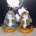 Toy - LightningStore Adorable Cute Gray Grey Brown Rabbit Bunny Stuffed Animal Doll Realistic Looking Plush Toys Plushie Children's Gifts Animals