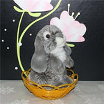 Toy - LightningStore Adorable Cute Gray Grey Brown Rabbit Bunny Stuffed Animal Doll Realistic Looking Plush Toys Plushie Children's Gifts Animals