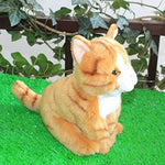 Toy - LightningStore Adorable Cute Gray Grey Orange Sitting Giant Cat Stuffed Animal Doll Realistic Looking Plush Toys Plushie Children's Gifts Animals