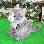 Toy - LightningStore Adorable Cute Gray Grey Orange Sitting Giant Cat Stuffed Animal Doll Realistic Looking Plush Toys Plushie Children's Gifts Animals