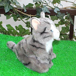 Toy - LightningStore Adorable Cute Gray Grey Orange Sitting Giant Cat Stuffed Animal Doll Realistic Looking Plush Toys Plushie Children's Gifts Animals