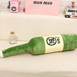 Toy - LightningStore Adorable Cute Green Japanese Chinese Alcohol Bottle Doll Realistic Looking Plush Toys Plushie Children's Gifts Animals Home Decor Decorating Supplies