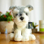 Toy - LightningStore Adorable Cute Grey Gray And White Schnauzer Dog Puppy Stuffed Animal Doll Realistic Looking Plush Toys Plushie Children's Gifts Animals + Toy Organizer Bag Bundle