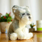 Toy - LightningStore Adorable Cute Grey Gray And White Schnauzer Dog Puppy Stuffed Animal Doll Realistic Looking Plush Toys Plushie Children's Gifts Animals + Toy Organizer Bag Bundle