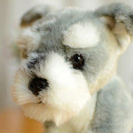 Toy - LightningStore Adorable Cute Grey Gray And White Schnauzer Dog Puppy Stuffed Animal Doll Realistic Looking Plush Toys Plushie Children's Gifts Animals + Toy Organizer Bag Bundle