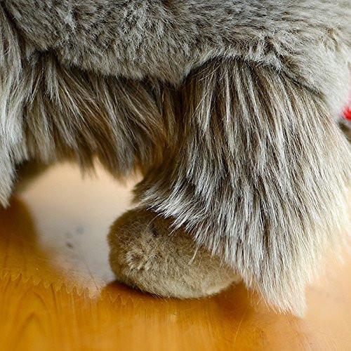 Toy - LightningStore Adorable Cute Grey Gray Schnauzer Dog Puppy Stuffed Animal Doll Realistic Looking Plush Toys Plushie Children's Gifts Animals