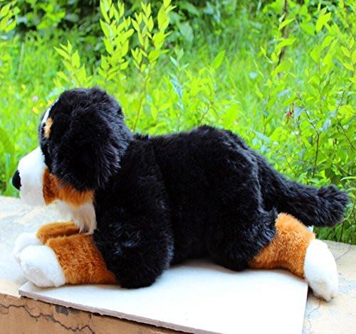 LightningStore Adorable Cute Black and Brown Herding Dog Doll Realisti