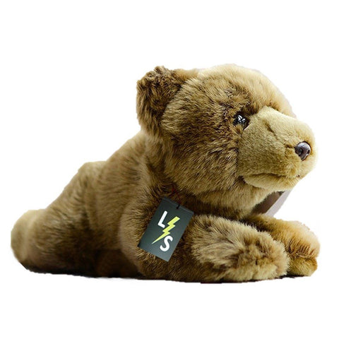 Toy - LightningStore Adorable Cute Lying Sleeping Deer Brown Bear Doll Realistic Looking Stuffed Animal Plush Toys Plushie Children's Gifts Animals