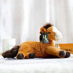 Toy - LightningStore Adorable Cute Lying Sleeping Light Brown And White Horse Pony Doll Realistic Looking Stuffed Animal Plush Toys Plushie Children's Gifts Animals