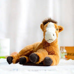 Toy - LightningStore Adorable Cute Lying Sleeping Light Brown And White Horse Pony Doll Realistic Looking Stuffed Animal Plush Toys Plushie Children's Gifts Animals